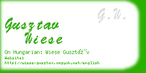 gusztav wiese business card